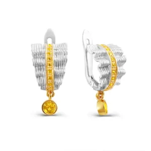 Серьги из серебра 925 с фианитами