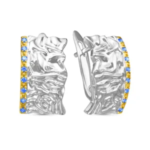 Серьги из серебра 925 с фианитами