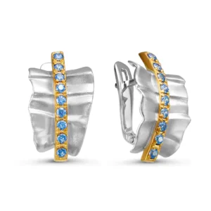 Серьги из серебра 925 с фианитами