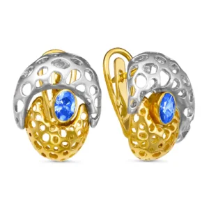 Серьги из серебра 925 с фианитами