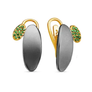 Серебряные серьги с фианитом