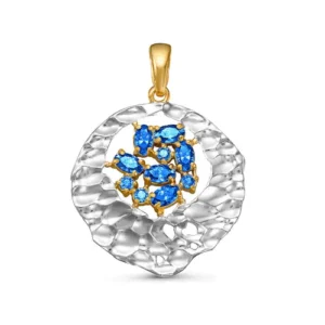 Подвеска из серебра 925 с фианитами