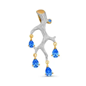 Подвеска из серебра 925 с фианитами