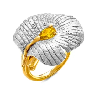 Кольцо из серебра 925 с фианитами