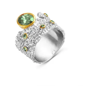 Кольцо из серебра 925 с фианитами