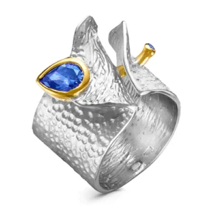 Кольцо из серебра 925 с фианитами