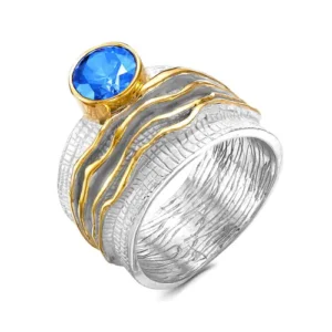 Кольцо из серебра 925 с фианитами