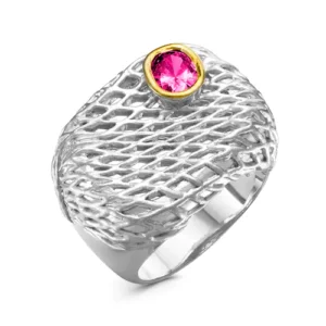 Кольцо из серебра 925 с фианитами