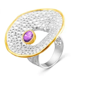 Кольцо из серебра 925 с фианитами