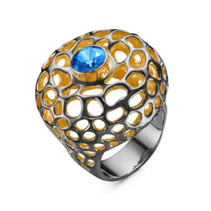 Кольцо из серебра 925 с фианитами