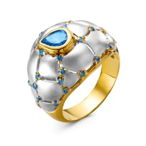 Кольцо из серебра 925 с фианитами