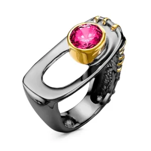 Кольцо из серебра 925 с фианитами