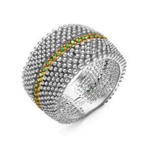 Кольцо из серебра 925 с фианитами