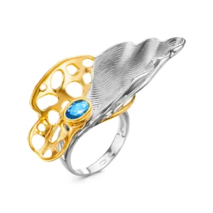 Кольцо из серебра 925 с фианитами