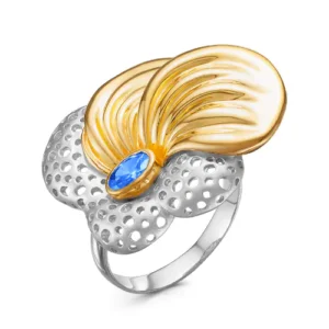 Кольцо из серебра 925 с фианитами